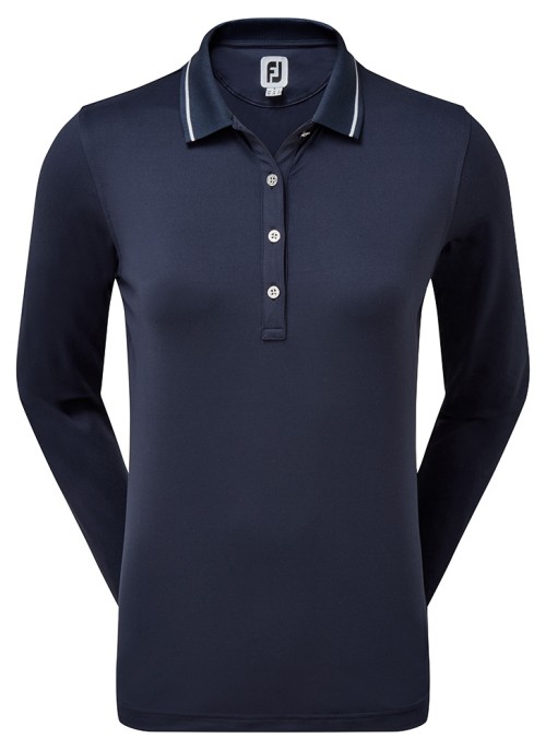 FootJoy Thermal Jersey Long Sleeve Polo Navy